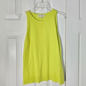 Milly Lime Yellow Green Sleeveless Sweater Tank S